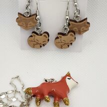 Fox Necklace and Earrings Set - $6.00