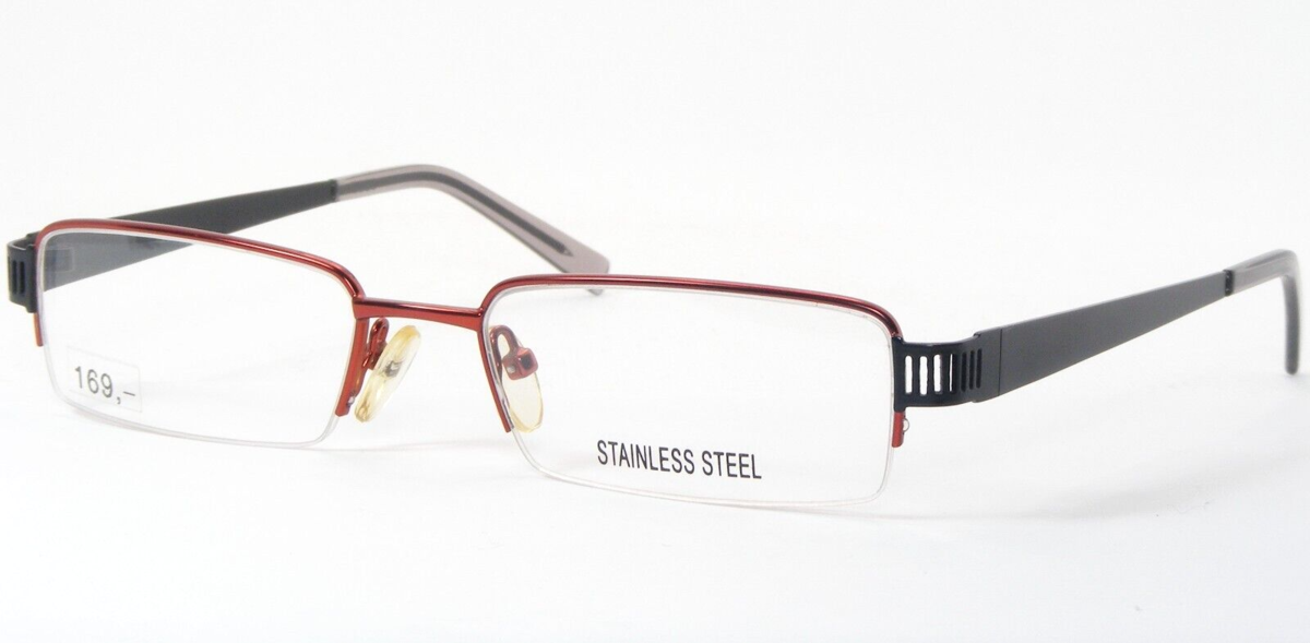 Vintage OU 04.132.02 Verbrannt Rot/Matt Schwarz Einzigartig Selten Brille - $76.22