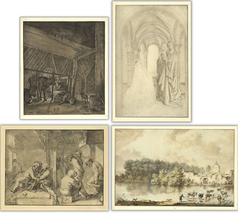 Bundle- 4 Assorted Various Artists Flemish and Dutch Masters Lithographs - £78.33 GBP