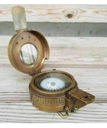 Solid Brass Antique Compass Marine Solid Gift British Military Prismatic... - £31.23 GBP