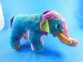 Wishpets Plush 2010 FRISCO multicolored elephant embroidered eyes 6&quot; X 10&quot; - £7.00 GBP