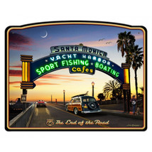 Santa Monica Pier Plasma Metal Sign - £112.49 GBP