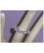 Sterling Silver Anniversary CZ Simulated Diamond Ring  Size 8-1/2 - £31.48 GBP