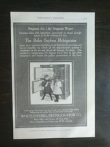 Vintage 1909 White Enamel Refrigerator Co Bohn Syphon Full Page Original Ad - $6.64