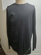 Black Long Sleeve Extended T-shirt  PRE-OWNED CONDITION MEDIUM - £10.79 GBP