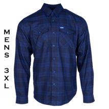 DIXXON FLANNEL - KRAYS Flannel Shirt - Men&#39;s 3XL - Blue - $74.24