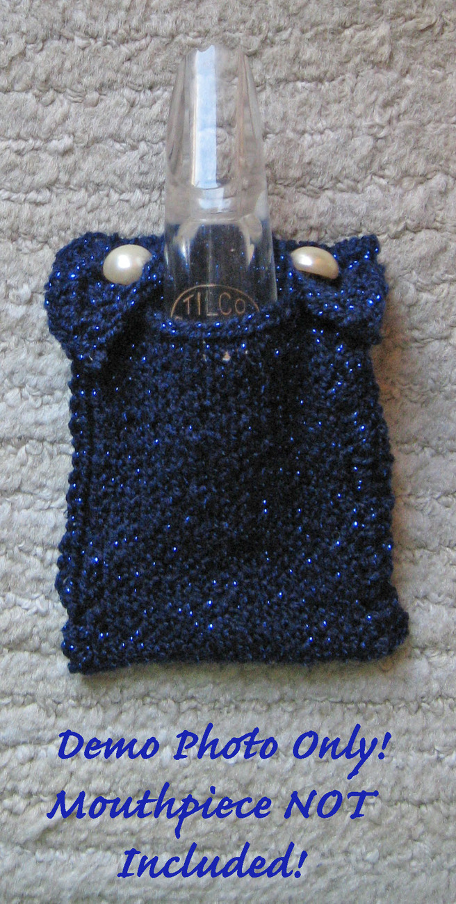Primary image for Clarinet Mouthpiece Pouch/Handcrafted/OOAK/Blue/For Bb Clarinets