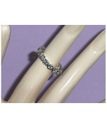 Sterling Silver Eternity CZ Simulated Diamond Ring Size 6 - £27.54 GBP