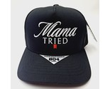 Mama Tried Embroidered Trucker Curved Bill Mesh Snapback  Cap Hat Black - £22.15 GBP