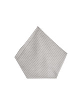 EMPORIO ARMANI Mens Pocket Square Luxury Striped Grey Size 12&quot; X 12&quot; 340033 - £22.87 GBP