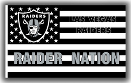 Las Vegas Raiders Football Team Memorable Flag 90x150cm 3x5ft Raider Nation Flag - $14.55