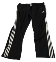 Adidas Men&#39;s Fleece Open Hem 3-Stripes Pants Size 4XL GK9267 Black &amp; White - $28.50