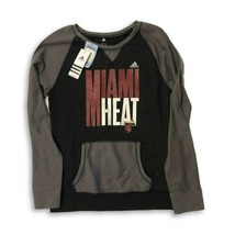 New NWT Miami Heat adidas Women&#39;s Block Crew Size Medium Sweatshirt - £35.01 GBP