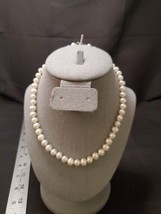 VINTAGE JCM NDIVIDUALLY KNOTTED REAL NATURAL PEARL NECKLACE 17” - £92.84 GBP