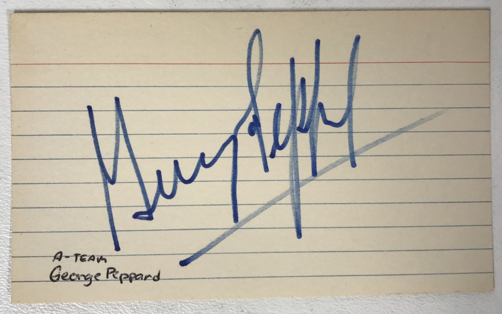 George Peppard (d. 1994) Signed Autographed Vintage 3x5 Index Card Lifetime COA - $49.99