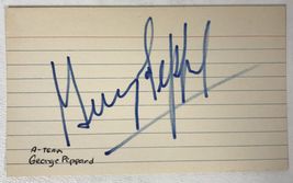 An item in the Entertainment Memorabilia category: George Peppard (d. 1994) Signed Autographed Vintage 3x5 Index Card Lifetime COA
