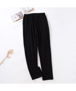 StellaBloom Women&#39;s Lounge Pants, Black Cotton Pajama Bottoms, Comfy &amp; Soft - $80.15 CAD