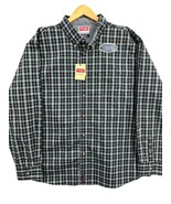 NEW Wrangler Premium Blue Plaid Wrinkle Resistant Easy Care Shirt Men&#39;s ... - €15,78 EUR