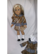 CUTE-Stylish Animal Print dress/BOOTS incl-fits am girl/18&quot; dolls/THANKS... - £17.66 GBP