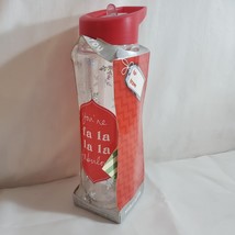 16 oz Christmas Water Bottle Gift w/ Straw Built In You&#39;re fa la la la fabulous - £6.54 GBP