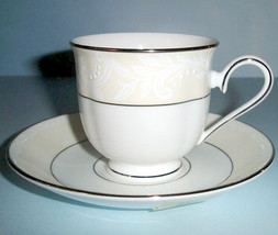 Lenox Faith Teacup &amp; Saucer Platinum Banded Made in USA New - £20.44 GBP