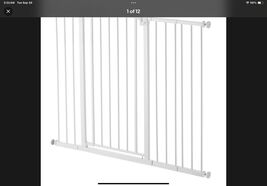 Baby Gate 26-48 Inches Adjustable Width 36 Inches High Dog Gate White - $24.75