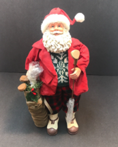 Saint Nick Santa Clause Playing Golf Figurine with Golf Clubs Doll Holiday Gift - £19.45 GBP