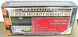 37 PIECE SECURITY SCREWBIT SET WITH MAGNETIC SCREWDRIVER METAL Storage C... - £11.42 GBP