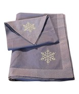 Large Winter Decor Silver Embroidered Snowflake Table Runner Table Cloth... - £43.92 GBP