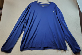 Reel Legends T Shirt Men Size 4X Blue Knit Polyester Long Sleeve Logo Round Neck - £12.43 GBP