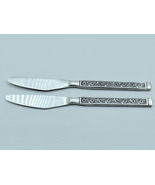 Vintage Stainless Steel Place Knives Scroll Vine Pattern set of two VGUC... - £6.29 GBP