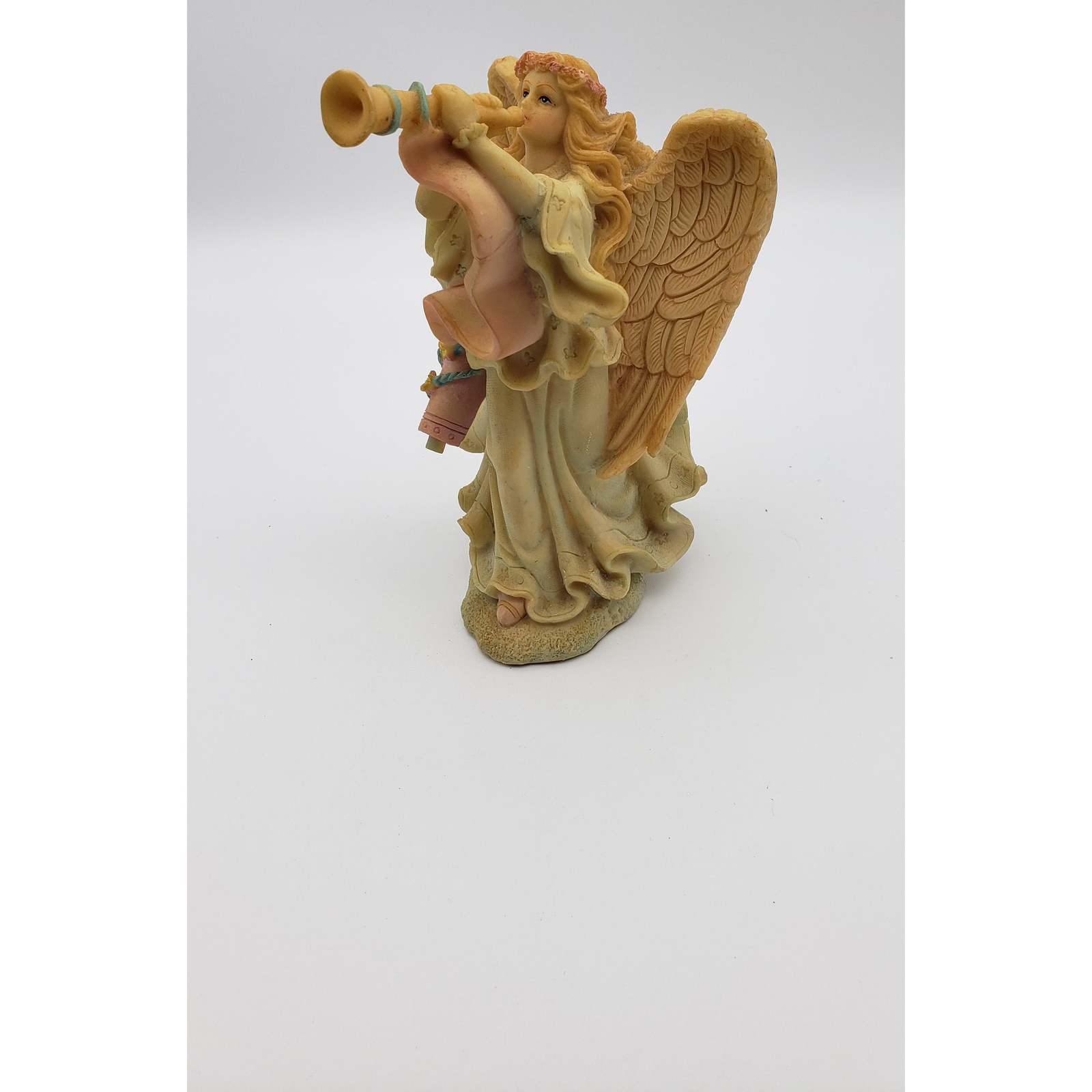 7in Resin Angel, Herald Trumpeter Figurine - $15.00