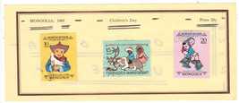 MONGOLIA 1969 Very Fine Precancel Stamps Hinged on list &quot;Children Day &quot; - £0.84 GBP