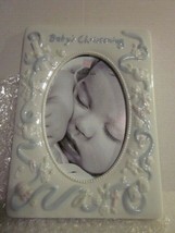NIB - RUSS Small Blessings 4&quot; x 6&quot; Baby&#39;s Decorative Christening Picture Frame - £13.57 GBP