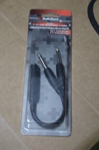 Radioshack 7&quot; Microphone Y-Cable Dual 1/4&quot; Mono Male to 1/4&quot; Mono Female 4202156 - £6.39 GBP