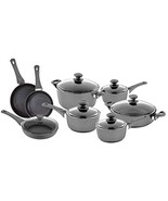 Saflon Titanium Nonstick 14-Piece Cookware Set 4mm Forged Aluminum with ... - £233.43 GBP