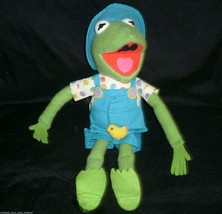 16&quot; Vintage 1993 Big Kermit The Green Frog Stuffed Animal Plush Toy Hasbro Doll - £26.15 GBP
