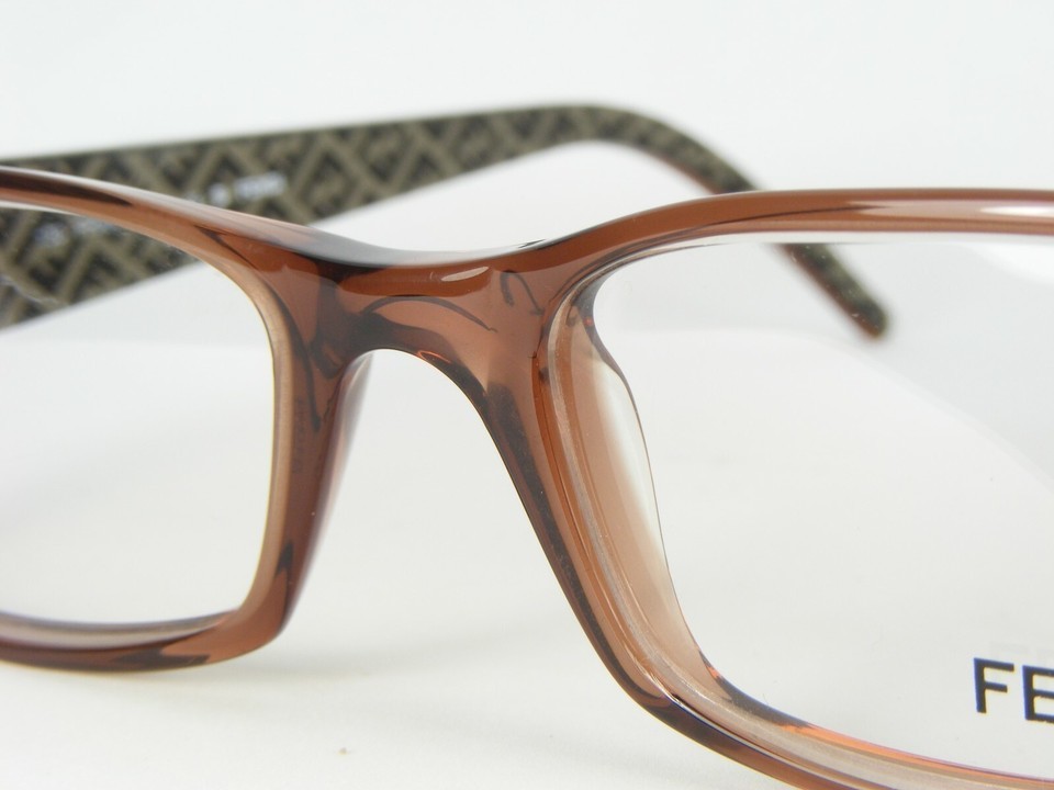 NEW FENDI F671 239 BROWN TRANSPARENT EYEGLASSES GLASSES FRAME 51-16-130mm Italy Item image 7