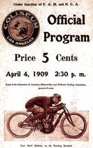 1909 Los Angeles Coliseum Motorcycle Races - Program Cover Magnet - £9.58 GBP