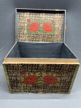 Antique Hearts Delight Japan Tea Import Store Display Tin Lined Graphic ... - $289.65