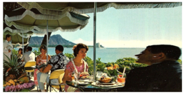 Coral Lanai Terrace Halekulani Hotel Waikiki Beach Diamond Head Hawaii Postcard - £5.54 GBP