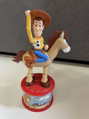 Disney Toy Story 2 Woody&#39;s Round Up Mcdonalds Candy Dispenser W Bullseye... - $8.86