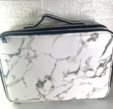 Marble Makeup Case Travel Makeup Train Case Organizer Cosmetic Bag Portable - £17.80 GBP
