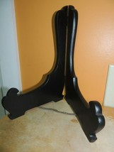 Wood Wooden Plate Display Stand / Easel 9.5&quot;x7.5&quot;x5.75&quot; Holder Rack black - $10.79