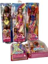 Barbie Lot 5 Pc 2 Dreamtopia 1 Beachy Dolls Plus Chelsea With Extra Outfit NIB - £23.59 GBP