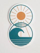 Sun with Single Wave and Water Geometric Simple Sticker Decal Embellishment Cute - £1.83 GBP