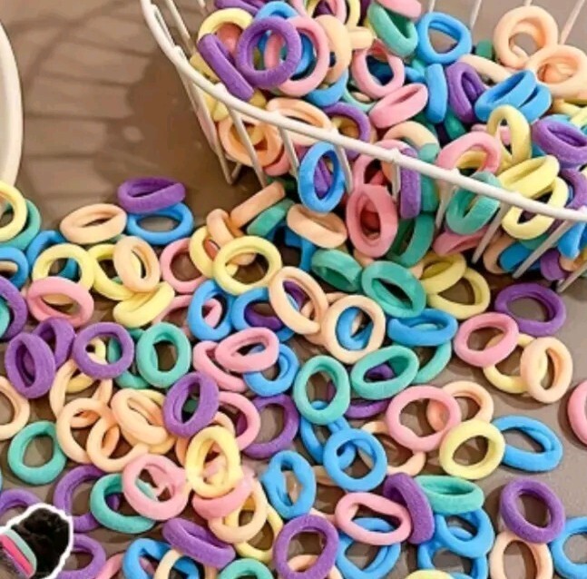 200Pcs Hair Ties Soft Cotton Hair Ties  1 Inch Brand New Fast Free Shipping - £8.20 GBP
