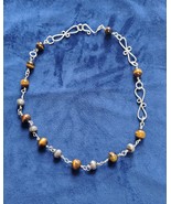 Tigers Eye and Sterling Silver Necklace  - $45.95