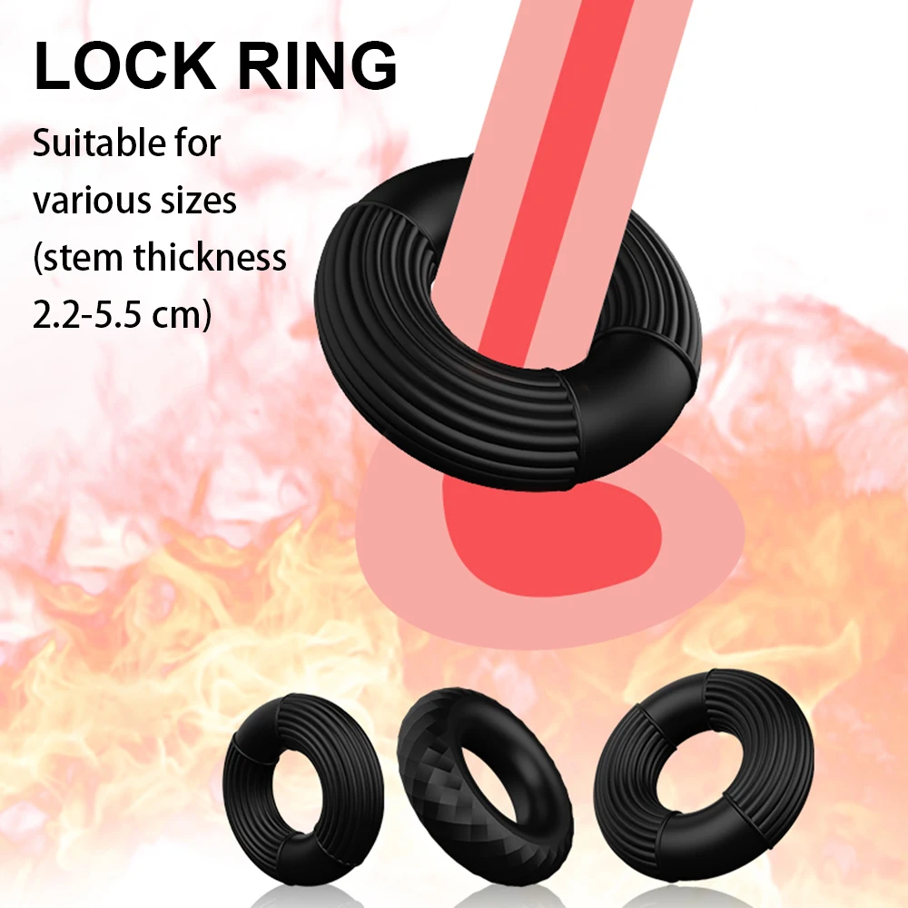 Play Silicone Durable Home Ring Toy Men Toy Delay Mature Ring Lasting Firmer Lon - £23.60 GBP