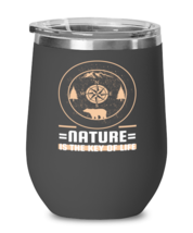 Nature is the Key to Life, black Wineglass. Model 60072  - $26.99